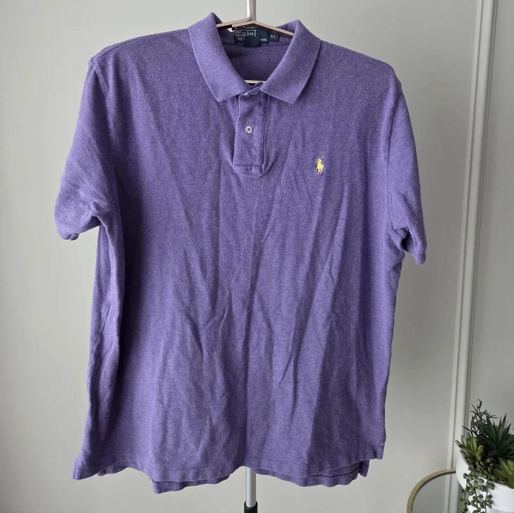 Polo by Ralph Lauren Purple Men's Polo T-Shirt sz.XL